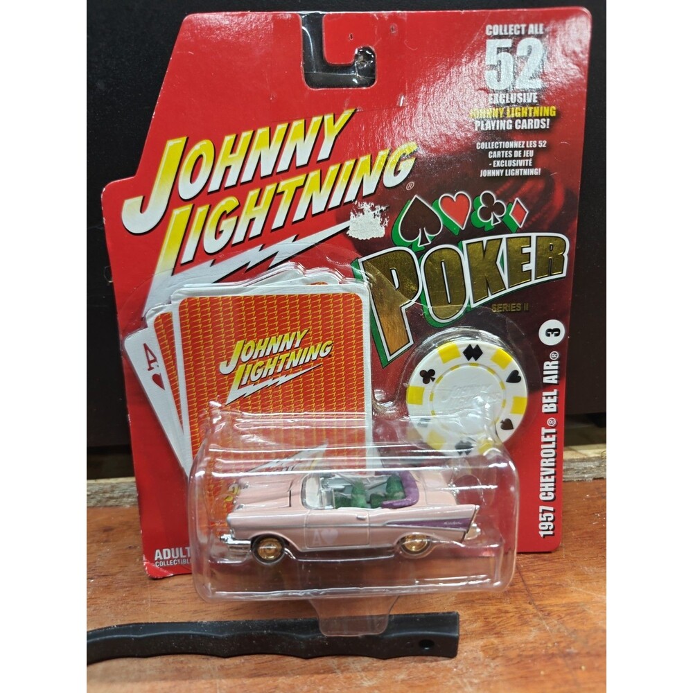 2005 Johnny Lightning POKER #03 1957 Chevrolet Bel Air Series II